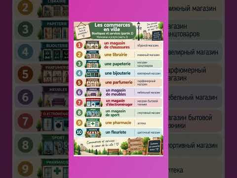 Commerces en ville #французский #французскийпополочкам #урокифранцузского #учитьфранцузский Commerces en ville #французский #французскийпополочкам #урокифранцузского #учитьфранцузский