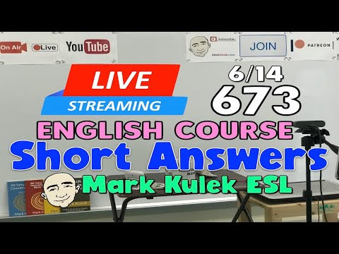 Short Answers | Live Stream English Class - #673 | Mark Kulek ESL Short Answers | Live Stream English Class - #673 | Mark Kulek ESL