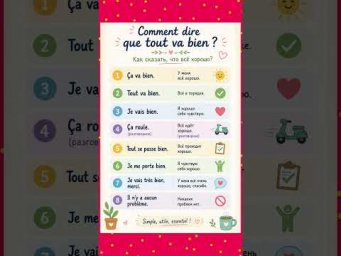 Comment dire que tout va bien #французский #французскийснуля #французскийонлайн #французскийпополочк