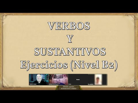 Ejercicios (B2): Verbos y sustantivos
