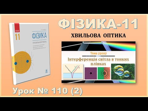 ФІЗИКА-11 | Урок 110 (2) | Інтерференція світла в тонких плівках.