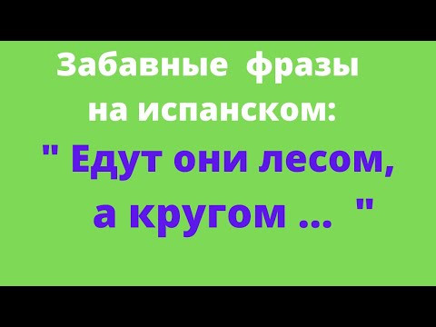Испанский язык. Разбираем забавные фразы на испанском. "Едут они лесом, а кругом...! Испанский язык. Разбираем забавные фразы на испанском. "Едут они лесом, а кругом...!