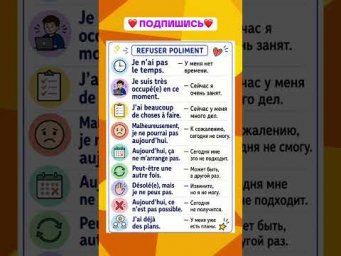 Вежливо отказать #французскийонлайн #французскийпополочкам #урокифранцузької #французскийснуля