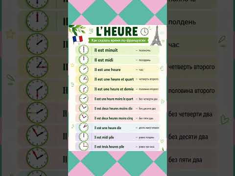 Comment dire l&rsquo;heure #французскийонлайн #французскийпополочкам #урокифранцузької #французскийснуля