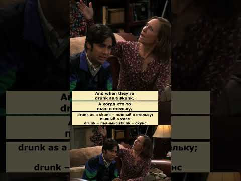 drunk as a skunk (Теория большого взрыва) #английский #английскийпофильмам #english drunk as a skunk (Теория большого взрыва) #английский #английскийпофильмам #english