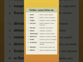 Synonymes du verbe casser #французскийснуля #французскийонлайн #французскийпополочкам #учитьфранцузс