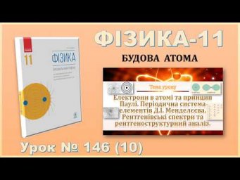 ФІЗИКА-11 | Урок 146 (10) | Електрони в атомі та принцип Паулі. Рентгенівські спектри.