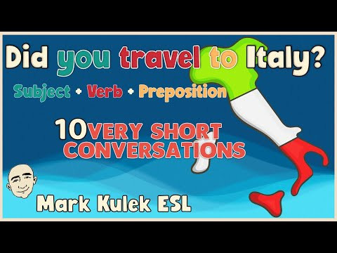 10 Very Short Conversations - Subject + Verb + Preposition | English Class - Mark Kulek ESL