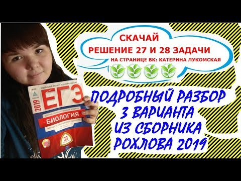 3 вариант, сборник Рохлова 2019 (!Полный разбор с теорией!)