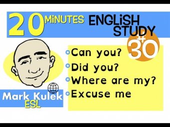 English Practice - can you?, did you?, excuse me + more | Mark Kulek - ESL