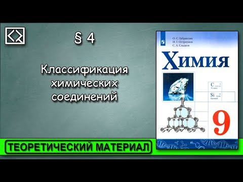 Габриелян О. С., И.Г. Остроумов, С.А. Сладков, 9 класс § 4 "Классификация химических соединений". Габриелян О. С., И.Г. Остроумов, С.А. Сладков, 9 класс § 4 "Классификация химических соединений".
