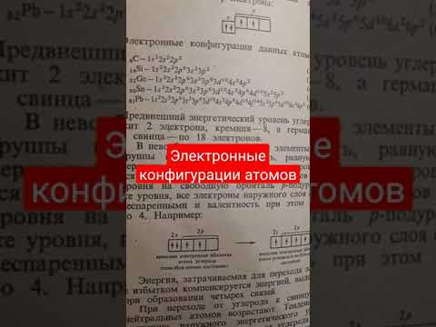 Электронные конфигурации атомов