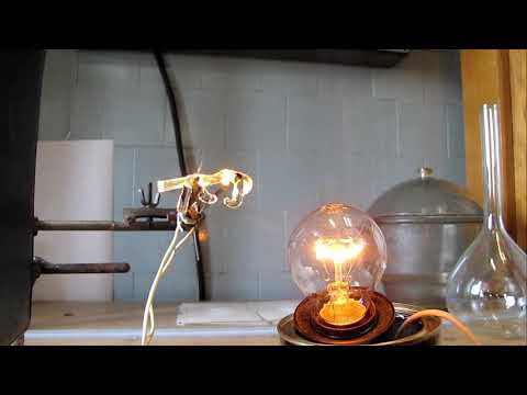 The electrical conductivity of glass. (How to switch on the incandescent lamp using a gas burner) The electrical conductivity of glass. (How to switch on the incandescent lamp using a gas burner)
