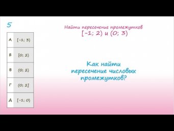 Как найти пересечение числовых промежутков?