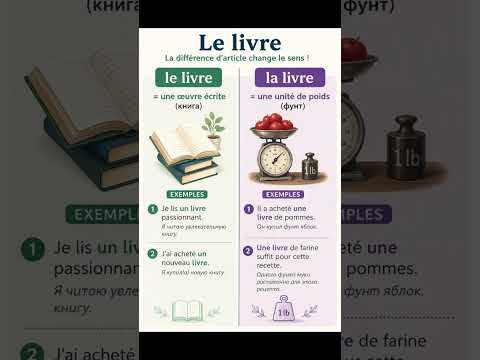 Le livre - la livre #французский #французскийязык #французскийпополочкам #французскийснуля