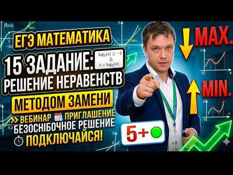 15 решить неравенство методом замены  Приглашение на вебинар