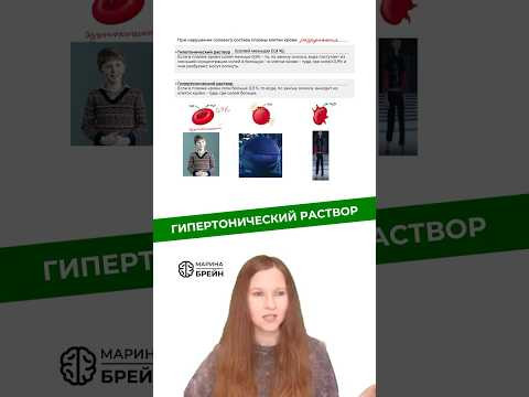 ГИПЕРТОНИЧЕСКИЙ РАСТВОР  #биологияегэ #биология