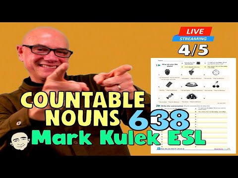 Countable Nouns & Negative Sentences | Live Stream English Class - #638 | Mark Kulek ESL Countable Nouns & Negative Sentences | Live Stream English Class - #638 | Mark Kulek ESL