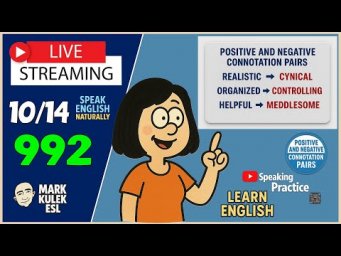 Learn English &rarr; Live Stream English Class with Mark Kulek ESL