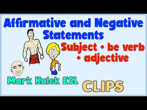 Subject + Be verb + adjective | English Speaking Practice (clips) | Mark Kulek ESL