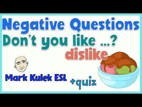 Negative Questions (don't you like ...?) - English Speaking Practice | Mark Kulek ESL