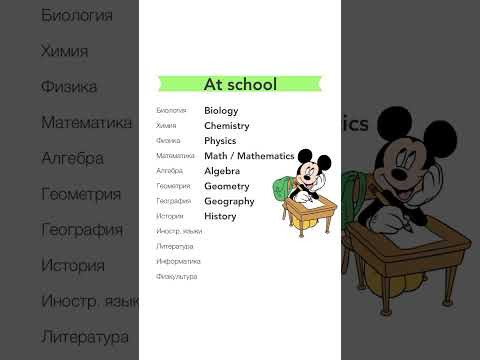 УЧЕБНЫЕ ПРЕДМЕТЫ на английском / SCHOOL SUBJECTS