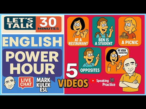 Learn English &rarr; 5 Video Lessons + Live Chat with Mark Kulek