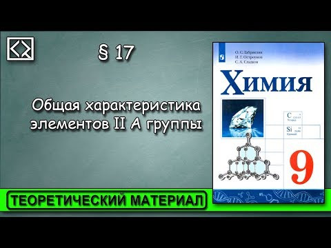 9 класс § 17 "Общая характеристика элементов ⅠⅠ А группы" 9 класс § 17 "Общая характеристика элементов ⅠⅠ А группы"
