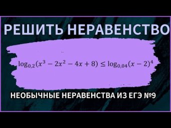 Необычные неравенства из ЕГЭ #9/10