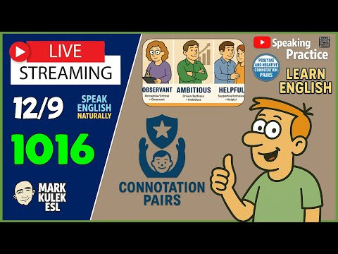 Learn English &rarr; Adjectives / Vocabulary &rarr; LiveStream English Class with Mark Kulek ESL