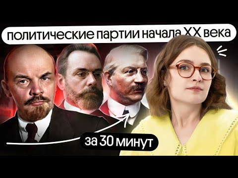 Политические партии начала XX века для ЕГЭ по истории за 30 минут