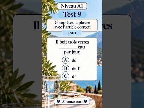 Test 9 NIVEAU A1 #французскийпополочкам #урокифранцузького #французский #грамматикафранцузский