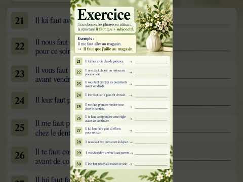 Exercice #французскийпополочкам #урокифранцузького #французский #education Exercice #французскийпополочкам #урокифранцузького #французский #education