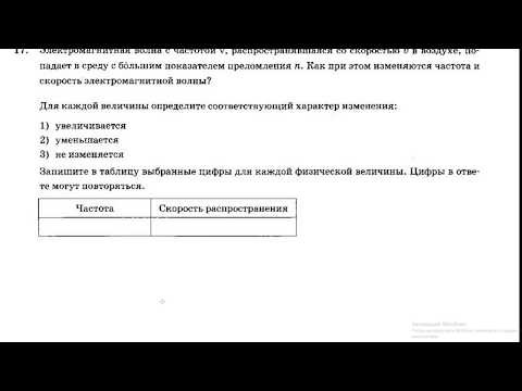 ЕГЭ  физика 2020. 20 вариантов. С.Б.Бобошина. Вариант 2. Задание 17