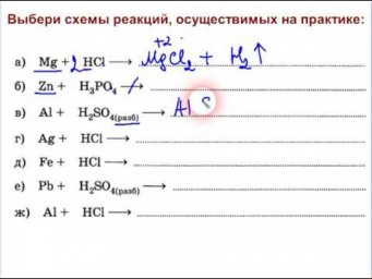 кислоты с металлами