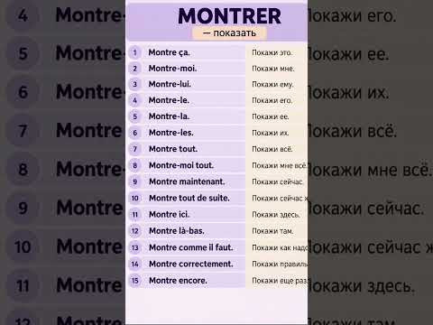 Verbe MONTRER #французскийязык #французскийпополочкам #урокифранцузского #учитьфранцузский Verbe MONTRER #французскийязык #французскийпополочкам #урокифранцузского #учитьфранцузский