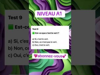 Test 9 NIVEAU A1 #французскийпополочкам #урокифранцузького #французский #education #fran&ccedil;ais