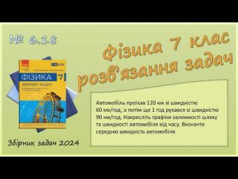 ФІЗИКА-7 | Задача № 6.18 | Графіки швидкості та шляху. Середня швидкість
