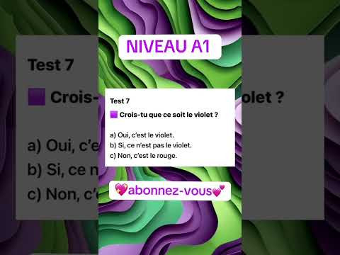 Test 7 NIVEAU A1 #французскийпополочкам #урокифранцузького #французский #education #français Test 7 NIVEAU A1 #французскийпополочкам #урокифранцузького #французский #education #français