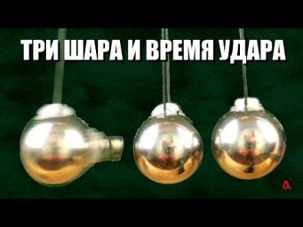 Три шара и время удара