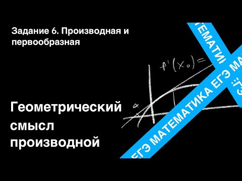 Геометрический смысл производной. Подготовка ЕГЭ. Задание 6. Геометрический смысл производной. Подготовка ЕГЭ. Задание 6.