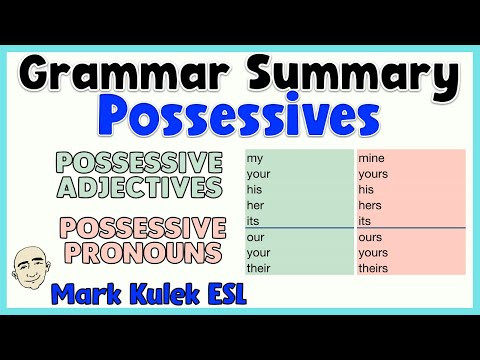 Possessive Adjectives & Pronouns | English speaking practice - Mark Kulek ESL Possessive Adjectives & Pronouns | English speaking practice - Mark Kulek ESL