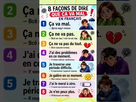 Comment dire que &ccedil;a va mal #французский #французскийснуля #французскийонлайн #французскийпополочкам