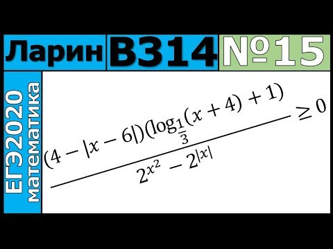 Разбор Задания №15 из Варианта Ларина №314 ЕГЭ-2020. Разбор Задания №15 из Варианта Ларина №314 ЕГЭ-2020.