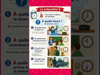 &agrave; quelle heure - в котором часу #французский #французскийснуля #французскийонлайн #французскийпополо