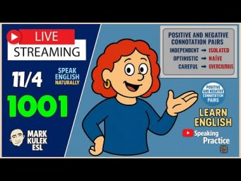 Learn English &rarr; LiveStream English Class with Mark Kulek ESL
