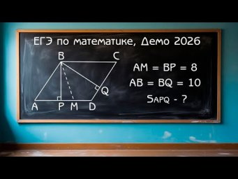 ЕГЭ по математике Демо 2026 - Задача по планиметрии (Вариант 2)