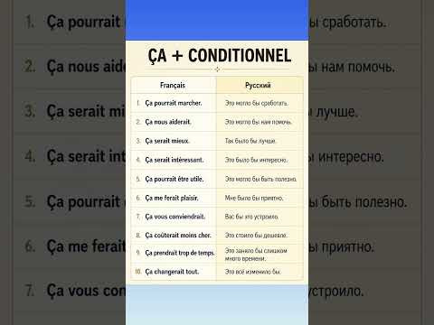 &Ccedil;a + conditionnel #французский #учитьфранцузский #французскийпополочкам