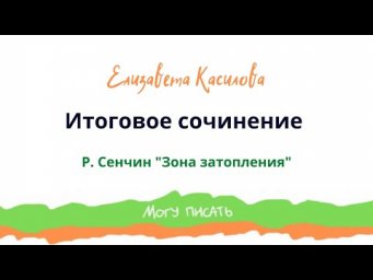 Роман Р. В. Сенчина "Зона затопления" на Итоговом сочинении. 2023