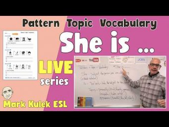 She is ... (video & worksheet) | English Class with Mark Kulek ESL